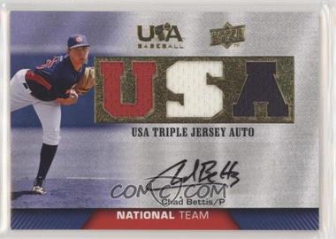 2009 Upper Deck USA Baseball Box Set - Triple Jersey National Team - Autographs #TJANT-CB - Chad Bettis