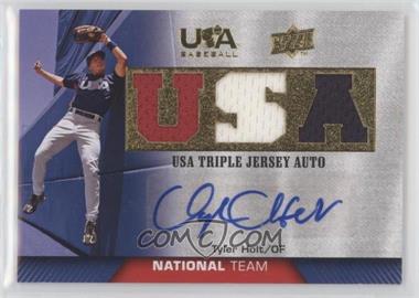 2009 Upper Deck USA Baseball Box Set - Triple Jersey National Team - Autographs #TJANT-TH - Tyler Holt [EX to NM]
