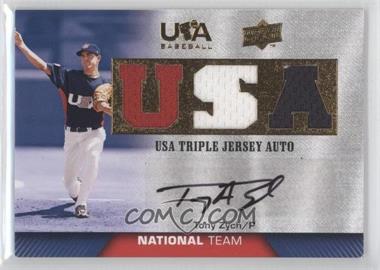 2009 Upper Deck USA Baseball Box Set - Triple Jersey National Team - Autographs #TJANT-TZ - Tony Zych