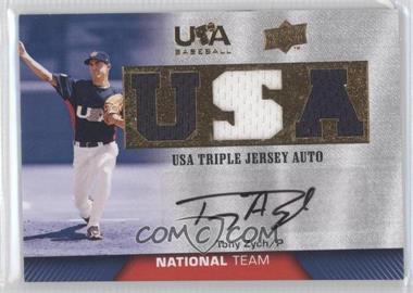 2009 Upper Deck USA Baseball Box Set - Triple Jersey National Team - Autographs #TJANT-TZ - Tony Zych