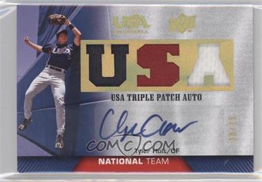 2009 Upper Deck USA Baseball Box Set - Triple Jersey National Team - Patch Autographs #TPANT-TH - Tyler Holt /35