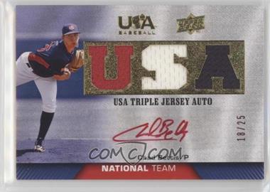 2009 Upper Deck USA Baseball Box Set - Triple Jersey National Team - Red Ink Autographs #TJANT-CB - Chad Bettis /25