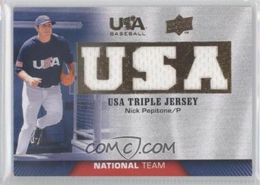 2009 Upper Deck USA Baseball Box Set - Triple Jersey National Team #TJNT-NP - Nick Pepitone