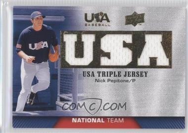 2009 Upper Deck USA Baseball Box Set - Triple Jersey National Team #TJNT-NP - Nick Pepitone