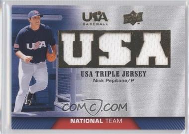 2009 Upper Deck USA Baseball Box Set - Triple Jersey National Team #TJNT-NP - Nick Pepitone