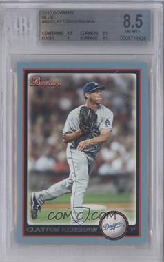 2010 Bowman - [Base] - Blue #49 - Clayton Kershaw /520 [BGS 8.5 NM‑MT+]