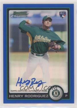 2010 Bowman - [Base] - Chrome Blue Refractor Rookie Autographs #209 - Henry Rodriguez /250 [Noted]