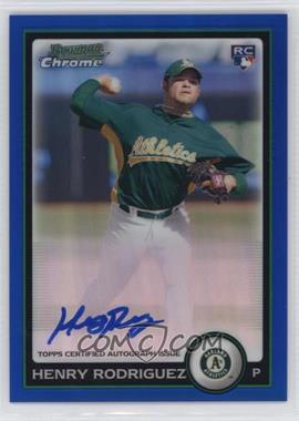 2010 Bowman - [Base] - Chrome Blue Refractor Rookie Autographs #209 - Henry Rodriguez /250