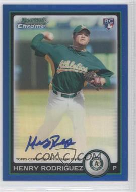 2010 Bowman - [Base] - Chrome Blue Refractor Rookie Autographs #209 - Henry Rodriguez /250