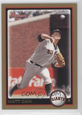 2010 Bowman - [Base] - Gold #28 - Matt Cain