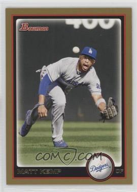 2010 Bowman - [Base] - Gold #9 - Matt Kemp