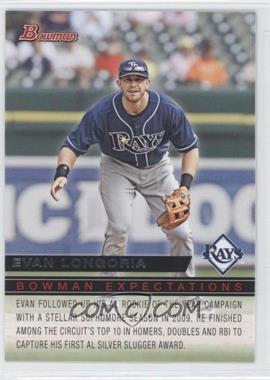 2010 Bowman - Expectations #BE15 - Evan Longoria, Alex Liddi