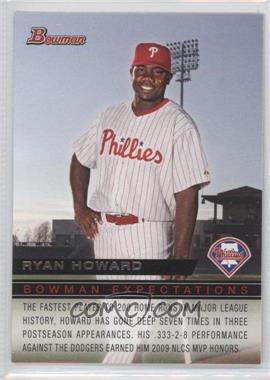 2010 Bowman - Expectations #BE2 - Domonic Brown, Ryan Howard