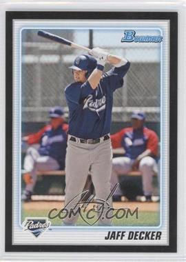 2010 Bowman - Prospects - Wrapper Redemption Black #BP109 - Jaff Decker