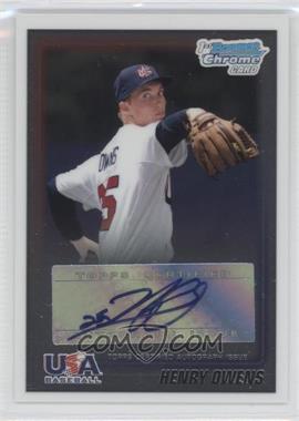 2010 Bowman - Wrapper Redemption USA Autographs #WR16 - Henry Owens /99