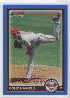 2010 Bowman Chrome - [Base] - Blue Refractor #113 - Cole Hamels /150