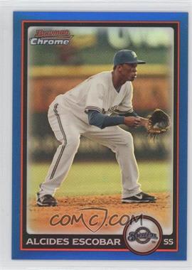 2010 Bowman Chrome - [Base] - Blue Refractor #54 - Alcides Escobar /150