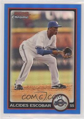 2010 Bowman Chrome - [Base] - Blue Refractor #54 - Alcides Escobar /150