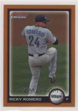 2010 Bowman Chrome - [Base] - Orange Refractor #19 - Ricky Romero /25