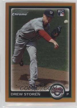 2010 Bowman Chrome - [Base] - Orange Refractor #199 - Drew Storen /25