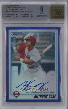 2010 Bowman Chrome - Prospects - Blue Refractor Autographs #BCP104 - Anthony Gose /150 [BGS 9 MINT]