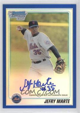 2010 Bowman Chrome - Prospects - Blue Refractor Autographs #BCP112 - Jefry Marte /150