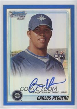 2010 Bowman Chrome - Prospects - Blue Refractor Autographs #BCP187 - Carlos Peguero /150