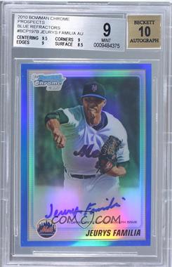 2010 Bowman Chrome - Prospects - Blue Refractor Autographs #BCP197 - Jeurys Familia /150 [BGS 9 MINT]