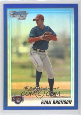 2010 Bowman Chrome - Prospects - Blue Refractor #BCP162 - Evan Bronson /150