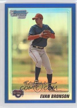 2010 Bowman Chrome - Prospects - Blue Refractor #BCP162 - Evan Bronson /150