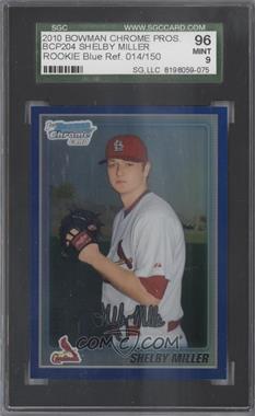 2010 Bowman Chrome - Prospects - Blue Refractor #BCP204 - Shelby Miller /150 [SGC 9 MINT]