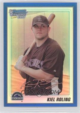 2010 Bowman Chrome - Prospects - Blue Refractor #BCP63 - Kiel Roling /250