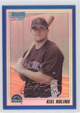 2010 Bowman Chrome - Prospects - Blue Refractor #BCP63 - Kiel Roling /250