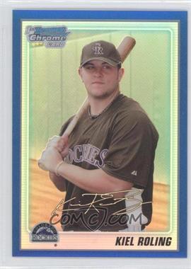 2010 Bowman Chrome - Prospects - Blue Refractor #BCP63 - Kiel Roling /250