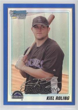 2010 Bowman Chrome - Prospects - Blue Refractor #BCP63 - Kiel Roling /250