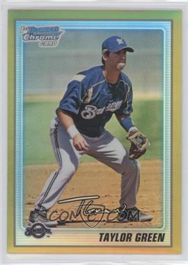 2010 Bowman Chrome - Prospects - Gold Refractor #BCP158 - Taylor Green /50