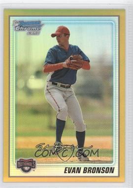 2010 Bowman Chrome - Prospects - Gold Refractor #BCP162 - Evan Bronson /50