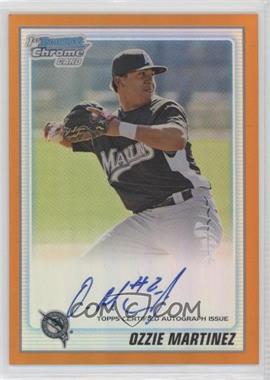 2010 Bowman Chrome - Prospects - Orange Refractor Autographs #BCP184 - Ozzie Martinez /25