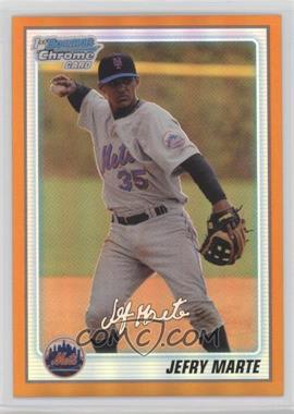 2010 Bowman Chrome - Prospects - Orange Refractor #BCP112 - Jefry Marte /25