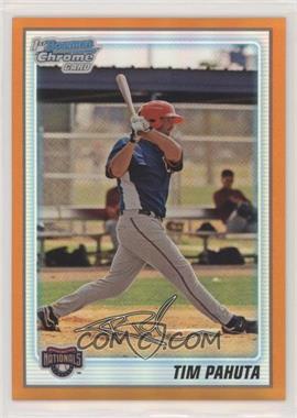 2010 Bowman Chrome - Prospects - Orange Refractor #BCP168 - Tim Pahuta /25