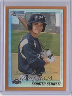 2010 Bowman Chrome - Prospects - Orange Refractor #BCP206 - Scooter Gennett /25