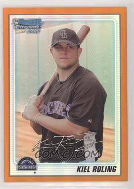 2010 Bowman Chrome - Prospects - Orange Refractor #BCP63 - Kiel Roling /25