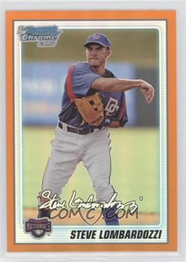 2010 Bowman Chrome - Prospects - Orange Refractor #BCP77 - Steve Lombardozzi /25