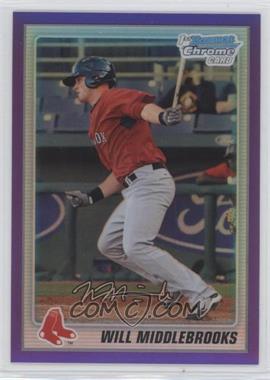 2010 Bowman Chrome - Prospects - Purple Refractor #BCP179 - Will Middlebrooks /899