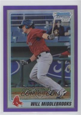 2010 Bowman Chrome - Prospects - Purple Refractor #BCP179 - Will Middlebrooks /899