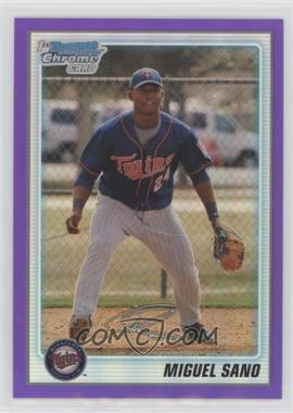 2010 Bowman Chrome - Prospects - Purple Refractor #BCP205 - Miguel Sano /899 [EX to NM]