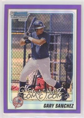 2010 Bowman Chrome - Prospects - Purple Refractor #BCP207 - Gary Sanchez /899 [EX to NM]