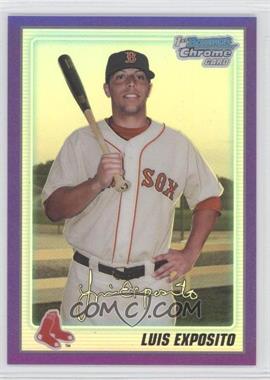 2010 Bowman Chrome - Prospects - Purple Refractor #BCP21 - Luis Exposito /999