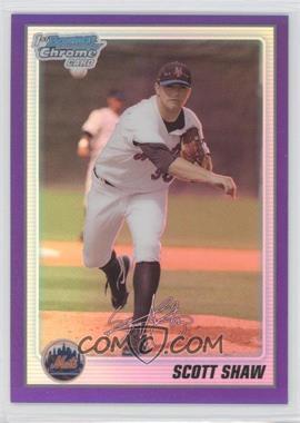 2010 Bowman Chrome - Prospects - Purple Refractor #BCP34 - Scott Shaw /999