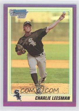 2010 Bowman Chrome - Prospects - Purple Refractor #BCP54 - Charlie Leesman /999